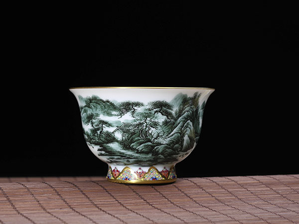 墨绿山水杯11800