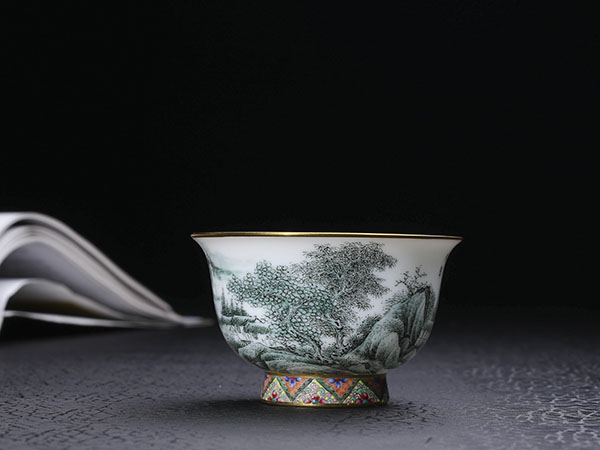 墨绿山水杯11800