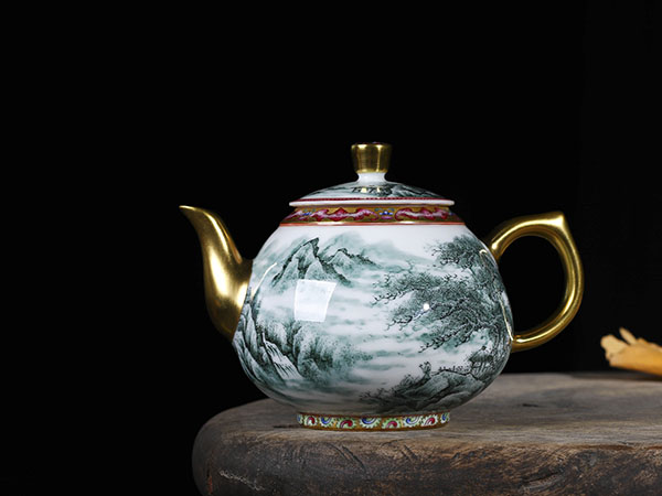 墨绿山水中号壶23800