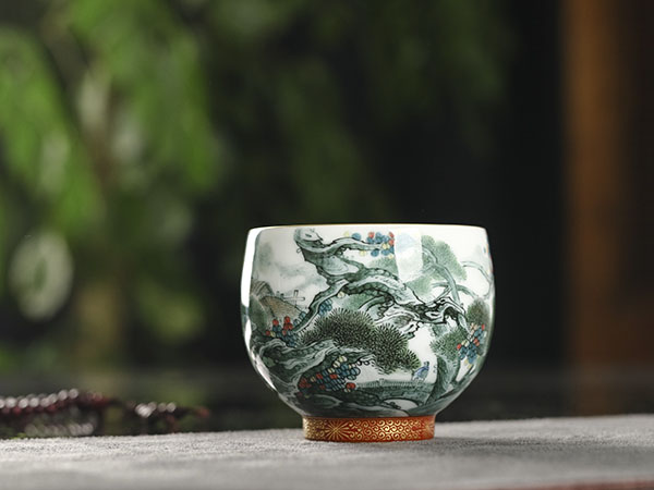 釉下五彩梦里乡情杯9800