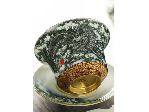 釉下五彩龙盖碗17800