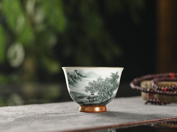 墨绿山水小杯6800