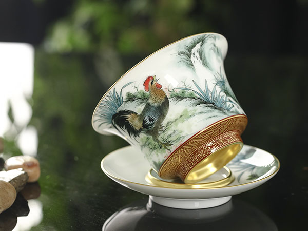 釉下五彩大吉大利盖碗15800