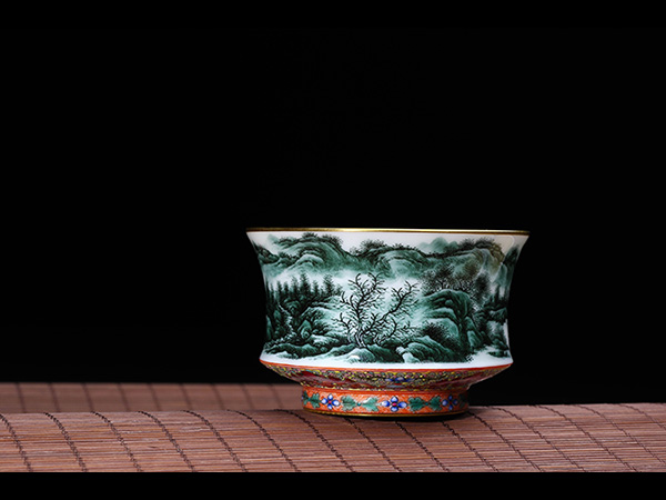 墨绿山水单杯12800