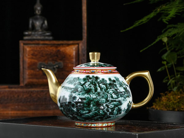 墨绿山水中号壶23800