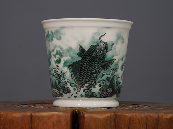 蔚翠绿韵海水鱼杯3980元