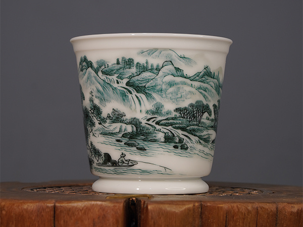 蔚翠绿韵山水杯3980元